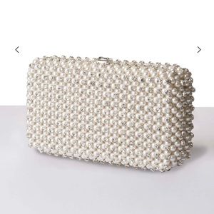 Retrofete Lydia Pearl and Rhinestone Clutch